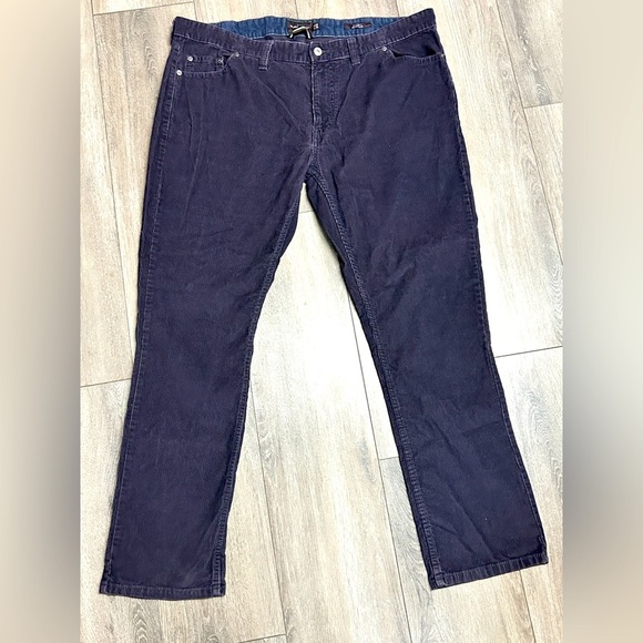 Black Brown 1826 men’s size 42 Black tailored fit corduroy pants - Picture 1 of 7